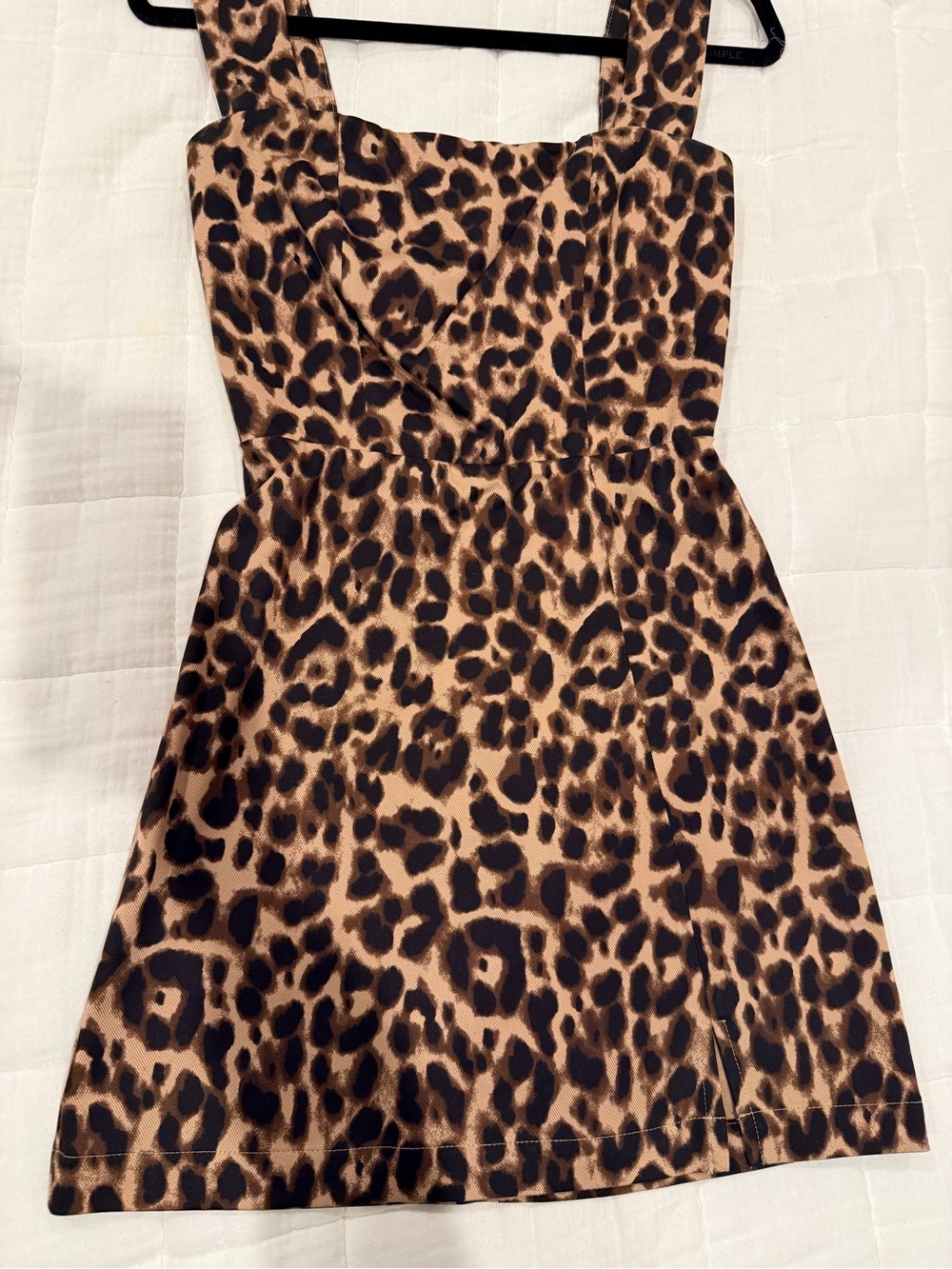 Reformation Leopard Print A-Line Mini Dress